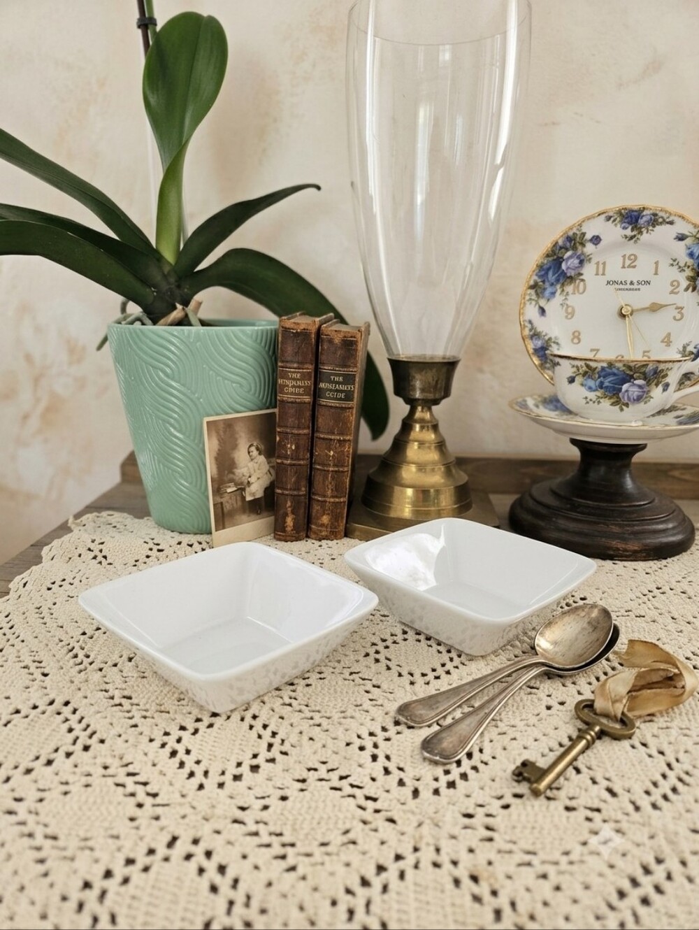 Royal Doulton White Square Ceramic Dip Bowls Set of 2